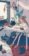 可爱的盐系女孩，动漫少女人物画美图插画图集