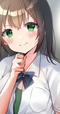 一脸得意的水汪汪大眼睛可爱动漫少女图片合集