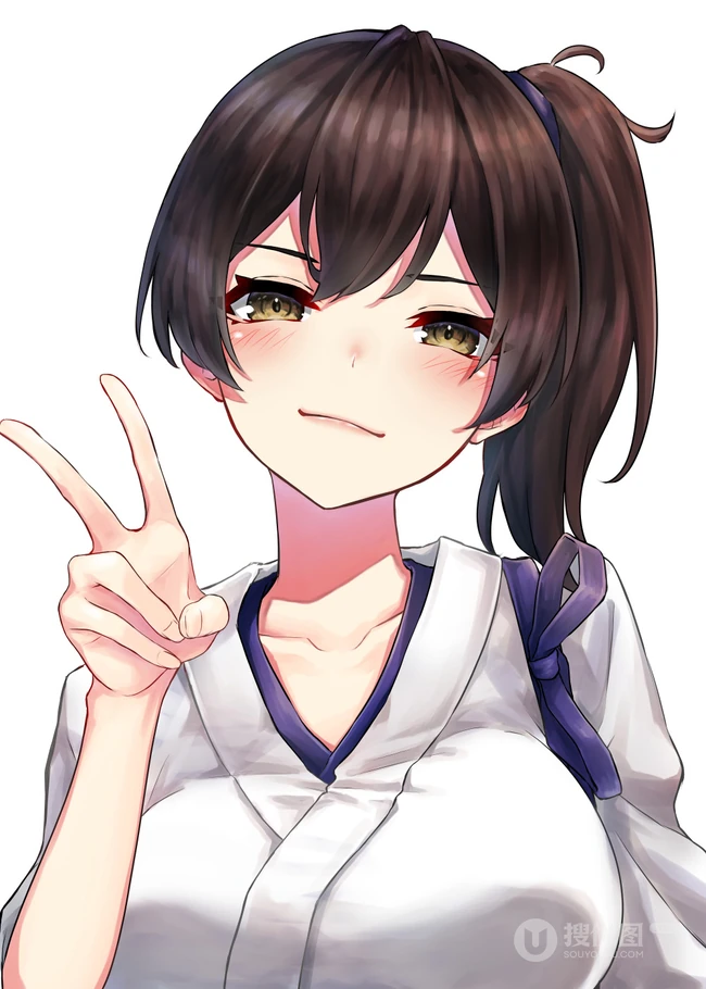 一脸得意的水汪汪大眼睛可爱动漫少女图片合集
