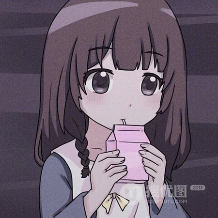 超萌大眼睛齐刘海可爱动漫小女孩QQ头像图片