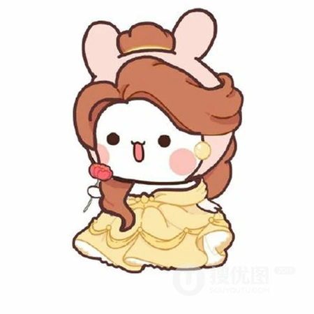 Q版迪士尼公主人物头像图片