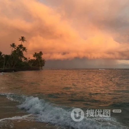 像朝阳或夕阳一般的超美橘红色系风景，夕阳，大海，静物等微信头像