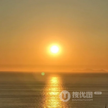 像朝阳或夕阳一般的超美橘红色系风景，夕阳，大海，静物等微信头像
