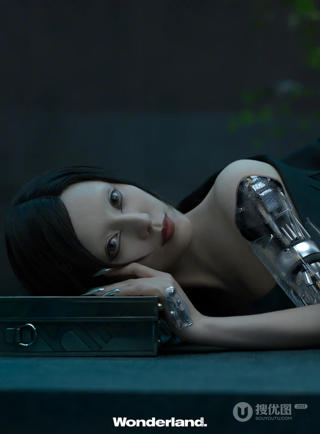 范冰冰化身女生机器人未来科技感十足杂志写真图片