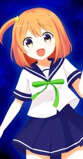 二次元大眼可爱穿校服的动漫少女手机壁纸推荐