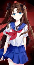 二次元大眼可爱穿校服的动漫少女手机壁纸推荐