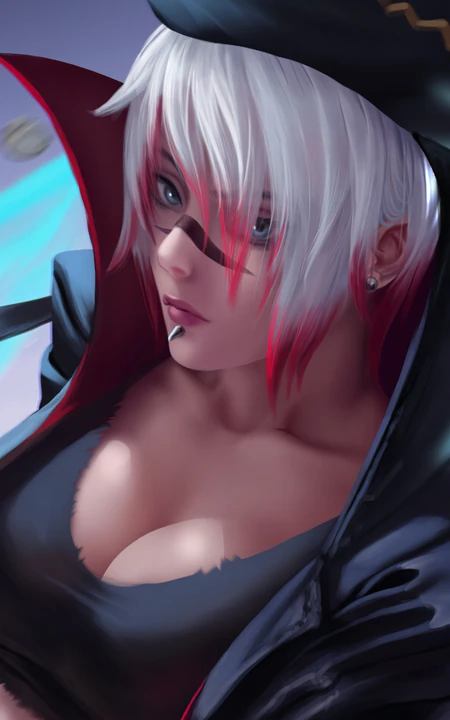 3D豪乳动漫海盗女高清插画手机锁屏壁纸