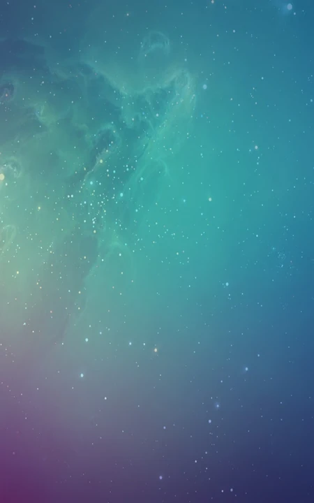 青色的极光星空手机壁纸