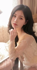 身材脸蛋都好完美的精选蕾丝衣短裤大长腿女生温婉沙发写真大图