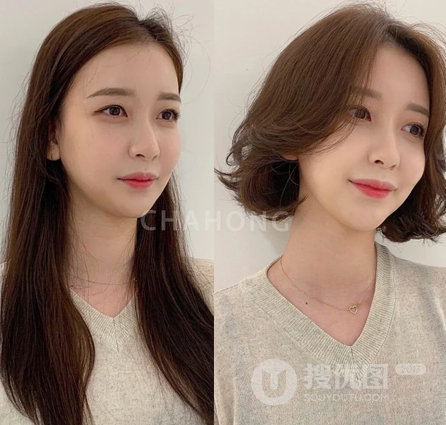 发型设计与脸型搭配，18款女生洋气发型前后对比照，有适合你的吗？ 第13张