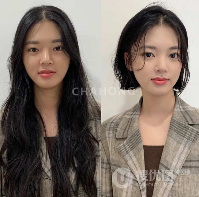 发型设计与脸型搭配，18款女生洋气发型前后对比照，有适合你的吗？ 第14张