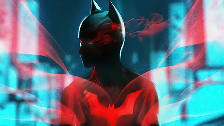 色彩炫酷个性的女性蝙蝠侠插画高清壁纸