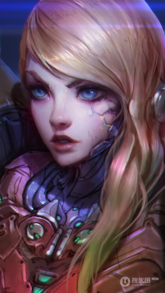 3D的动漫女人物人像插画