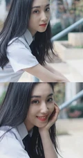 葛施敏学院风穿着清新清新白衫短裙户外写真