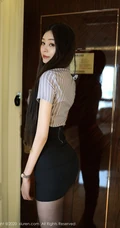职业装短裙深袜袜高跟气质女生樱花Elsa带剧情酒店写真图片