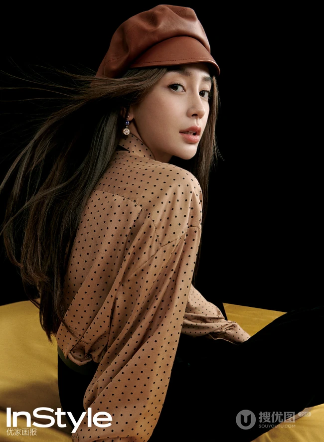 angelababy优家画报杂志造型多变酷美封面写真照
