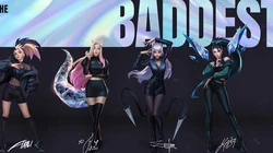 英雄联盟KDA女团的皮肤超清插画电脑壁纸，THEBADDEST单曲人物壁纸