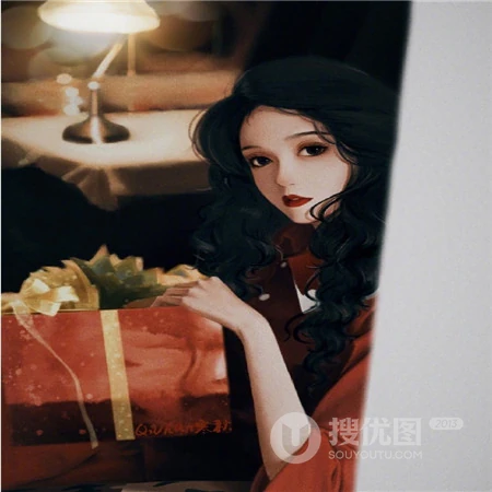 穿着不同款式红色衣服的手绘柔女生生，古装美人微信复古头像图片