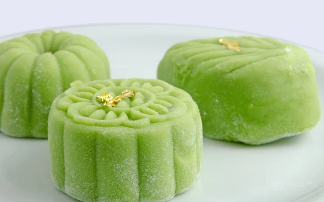 纯手工制作的绿皮绿豆月饼图片 第1张