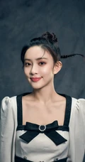 孟子义清新甜美丸子头羊角辫发型可爱写真