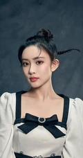 孟子义清新甜美丸子头羊角辫发型可爱写真