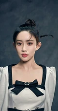 孟子义清新甜美丸子头羊角辫发型可爱写真
