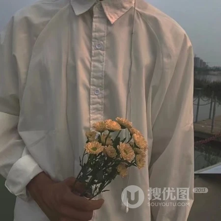 白发，白衬衫帅气清爽真人男生qq头像图片