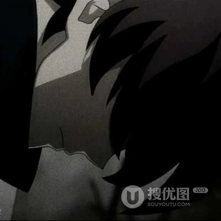 暗黑，个性，伤感动漫男生冷酷帅气的侧脸黑白头像图片