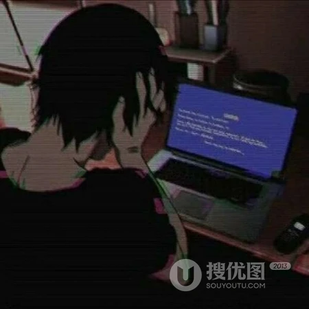暗黑，个性，伤感动漫男生冷酷帅气的侧脸黑白头像图片