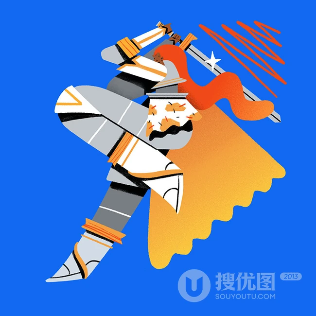 夸张的人物比例，以拼贴方式构图，色彩丰富具有趣味性的插画作品集