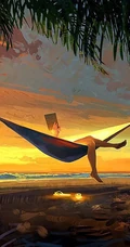 美轮美奂，仿佛仙境，如梦境般上天飞翔、下海遨游的梦幻场景插画美图