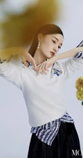 郭晓婷MODEmagazine杂志写真，化身清冷美人，轻盈淡雅，悠然静立