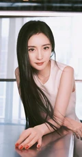 黑直长发温柔小姐姐杨幂时尚气质白裙着身现身酒吧写真美照