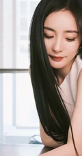 黑直长发温柔小姐姐杨幂时尚气质白裙着身现身酒吧写真美照
