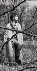 陕西西安籍帅哥李泽锋时尚深秋森系写真图片