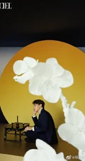 邓伦时装男士封面最新写真，精致西装搭配国风布景，英俊帅气