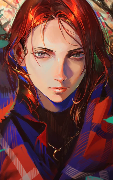 高清动漫美女女人像超清插画手机壁纸