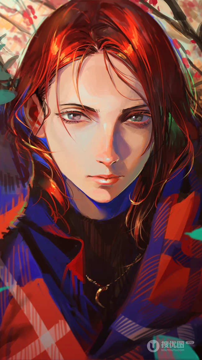 高清动漫美女女人像超清插画手机壁纸