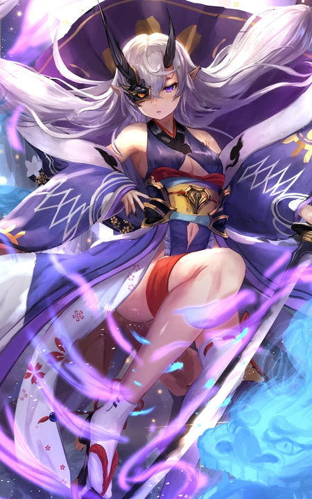 超清动漫女武士霸气手机壁纸下载