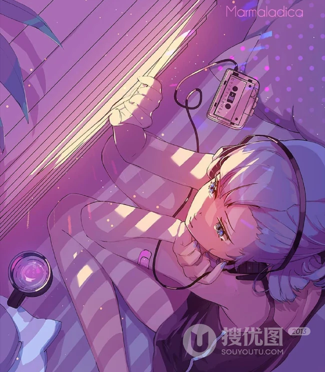 都市生活的少女，精选二次元城市动漫少女生活日常唯美插画图集