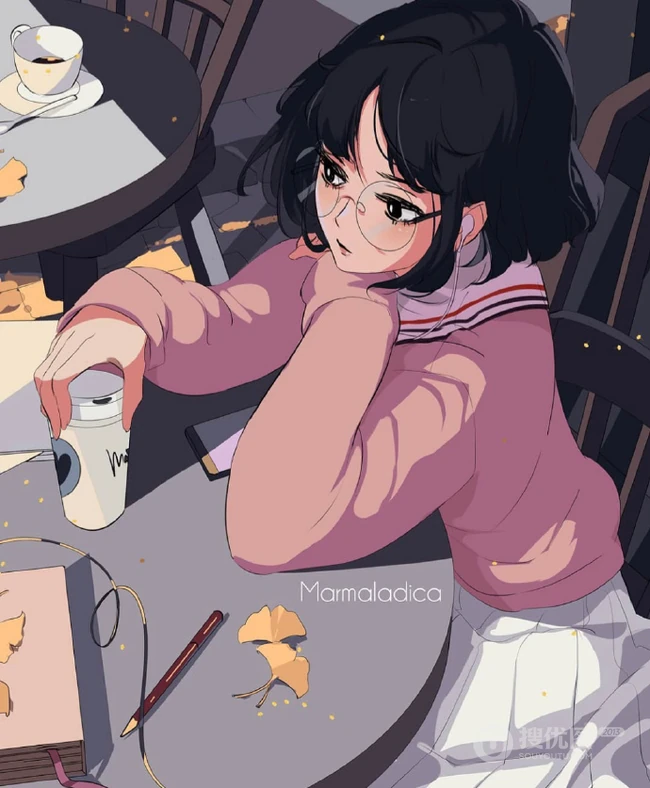 都市生活的少女，精选二次元城市动漫少女生活日常唯美插画图集