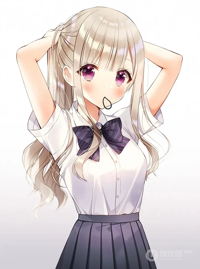 戴各类好看头饰的二次元动漫少女精选插画（杂图集）