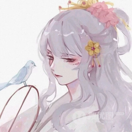 色彩简洁，清新，独一无二与众不同的二次元动漫女生手绘头像图片