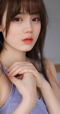 温柔可爱绝美漂亮少女小姐姐肩带小碎花V领长裙优雅楼道走廊写真