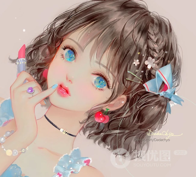 韩国插画师DADACHYO笔下的精美动漫少女插画图集欣赏
