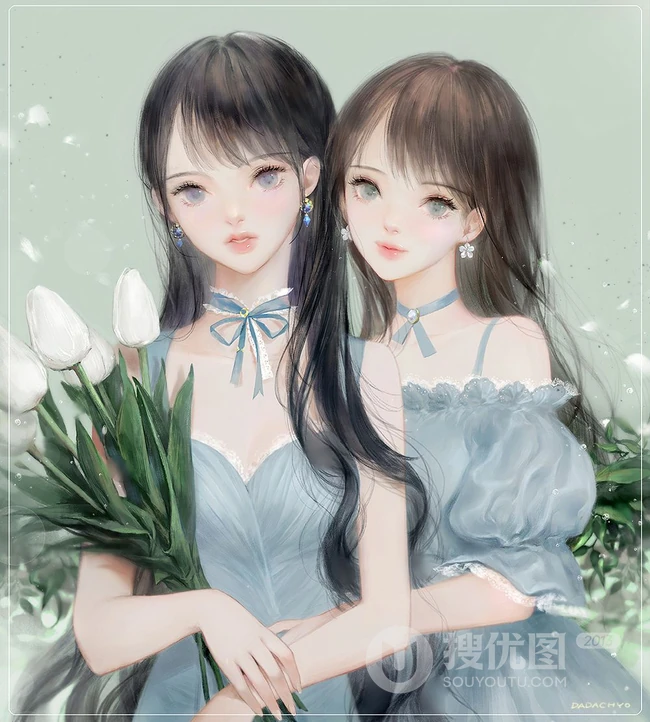 韩国插画师DADACHYO笔下的精美动漫少女插画图集欣赏