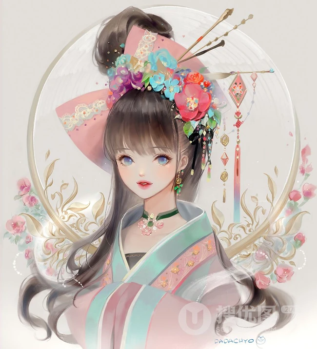 韩国插画师DADACHYO笔下的精美动漫少女插画图集欣赏