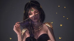 wlop插画壁纸作品集之黑裙公主系列人像插画