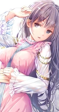 清新短裙装动漫萌少女高清插画图片