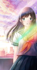 清新短裙装动漫萌少女高清插画图片